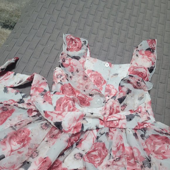 LAURA ASSHLEY RUFFLE LITTLE GIRLS 5 DRESS - Picture 8 of 9